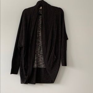Max Studio grey open front cardigan